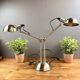 Double articulated lamp in industrial style – metal – 2 adjustable arms