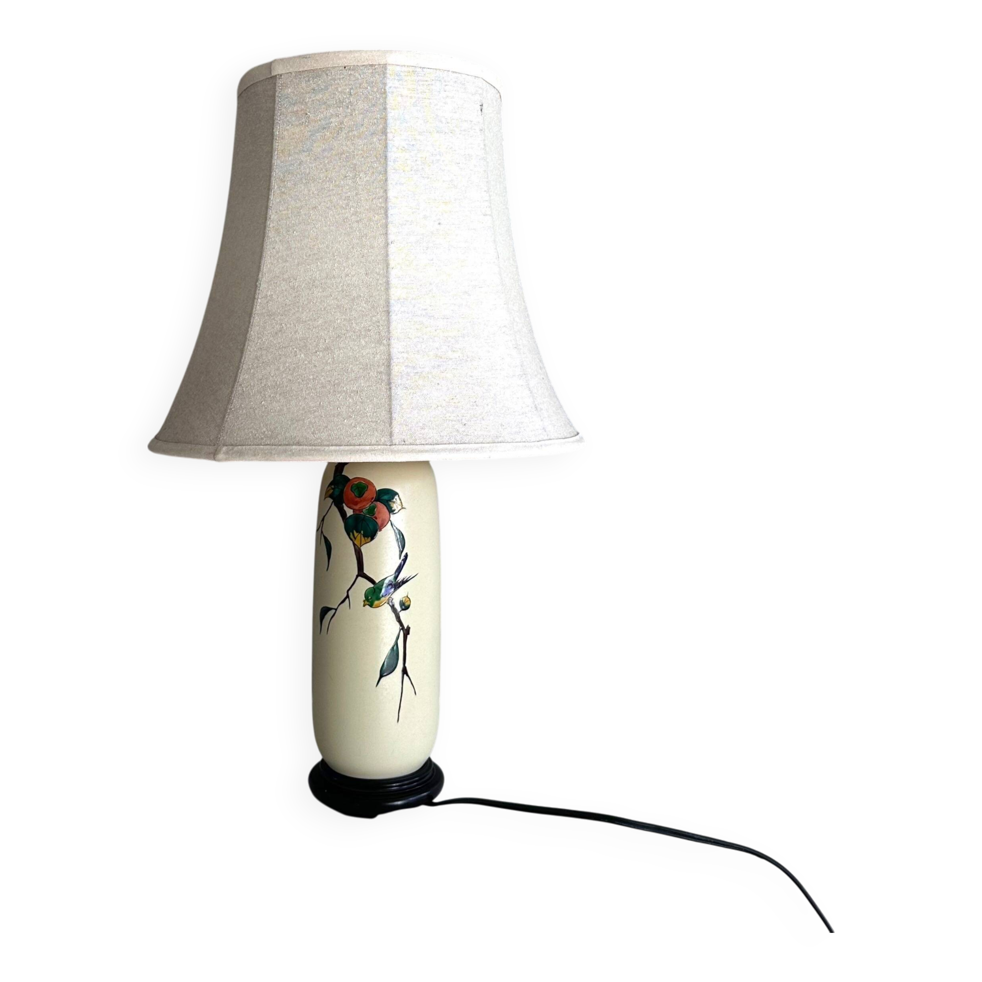 Vintage lamp, table lamp with ceramic base, mid-century floor lamp
