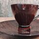 Mid Century French coffee set for 4, faïence Salins, model Bahamas