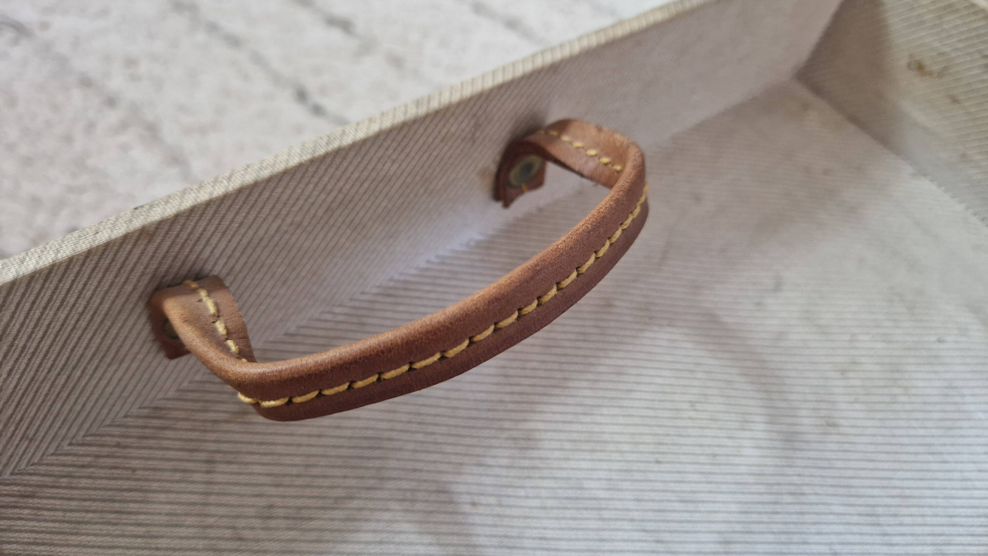 Antique leather and brass trunk/suitcase, high-end luggage circa 1930