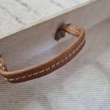 Antique leather and brass trunk/suitcase, high-end luggage circa 1930