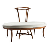 Large Circular Wooden Sofa, 1990s