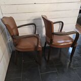 Pair of 1950s moustache-style bridge glasses