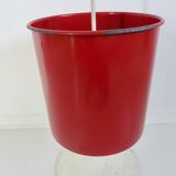 Porte parapluies, pied tulipe, tôle émaillée et laiton, 1950