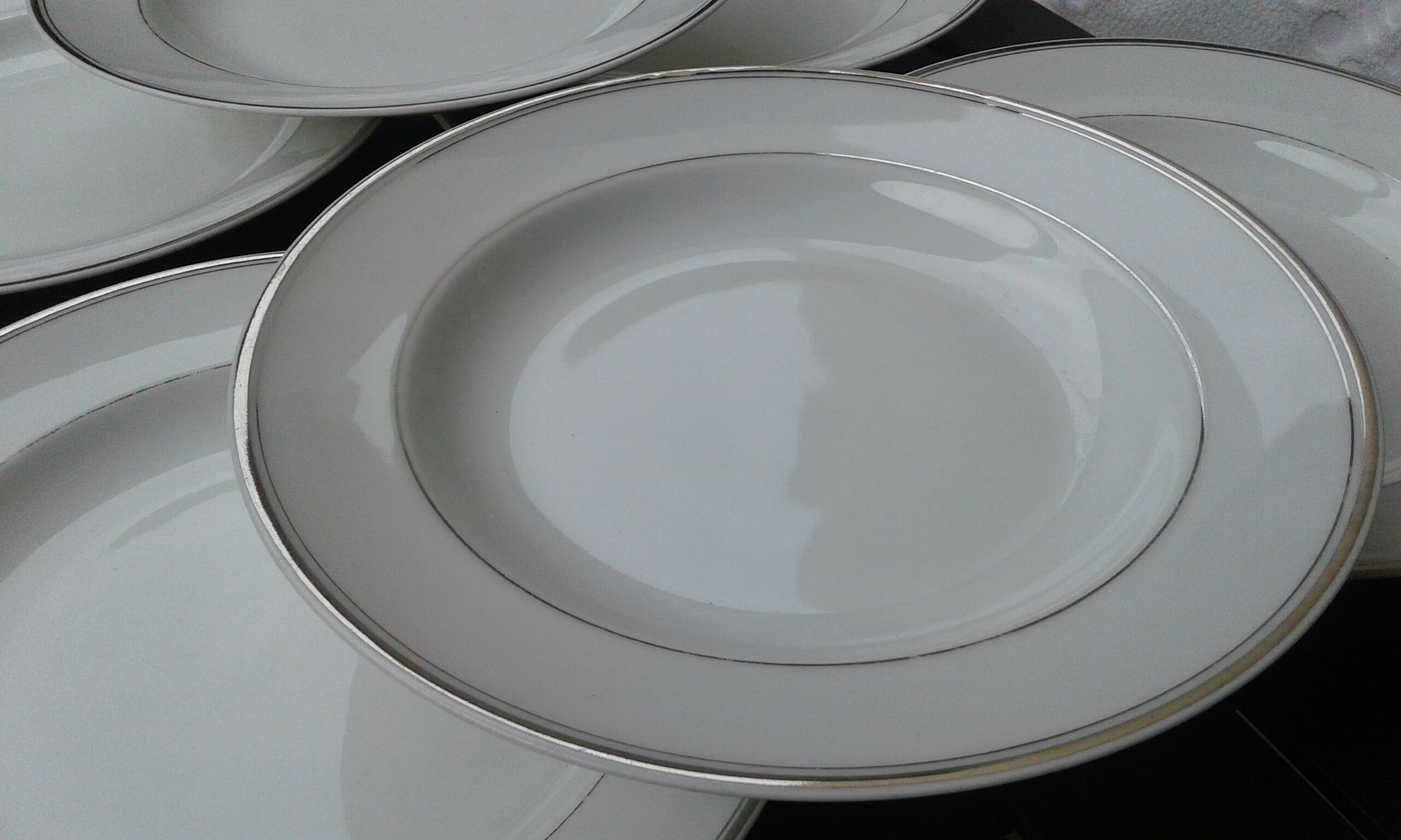 6 Hollow plates, porcelain Limoges, Charles Ahrenfeldt.