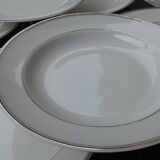 6 Hollow plates, porcelain Limoges, Charles Ahrenfeldt.