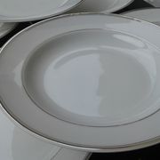 6 Hollow plates, porcelain Limoges, Charles Ahrenfeldt.