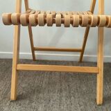 Vintage folding chair in solid beech