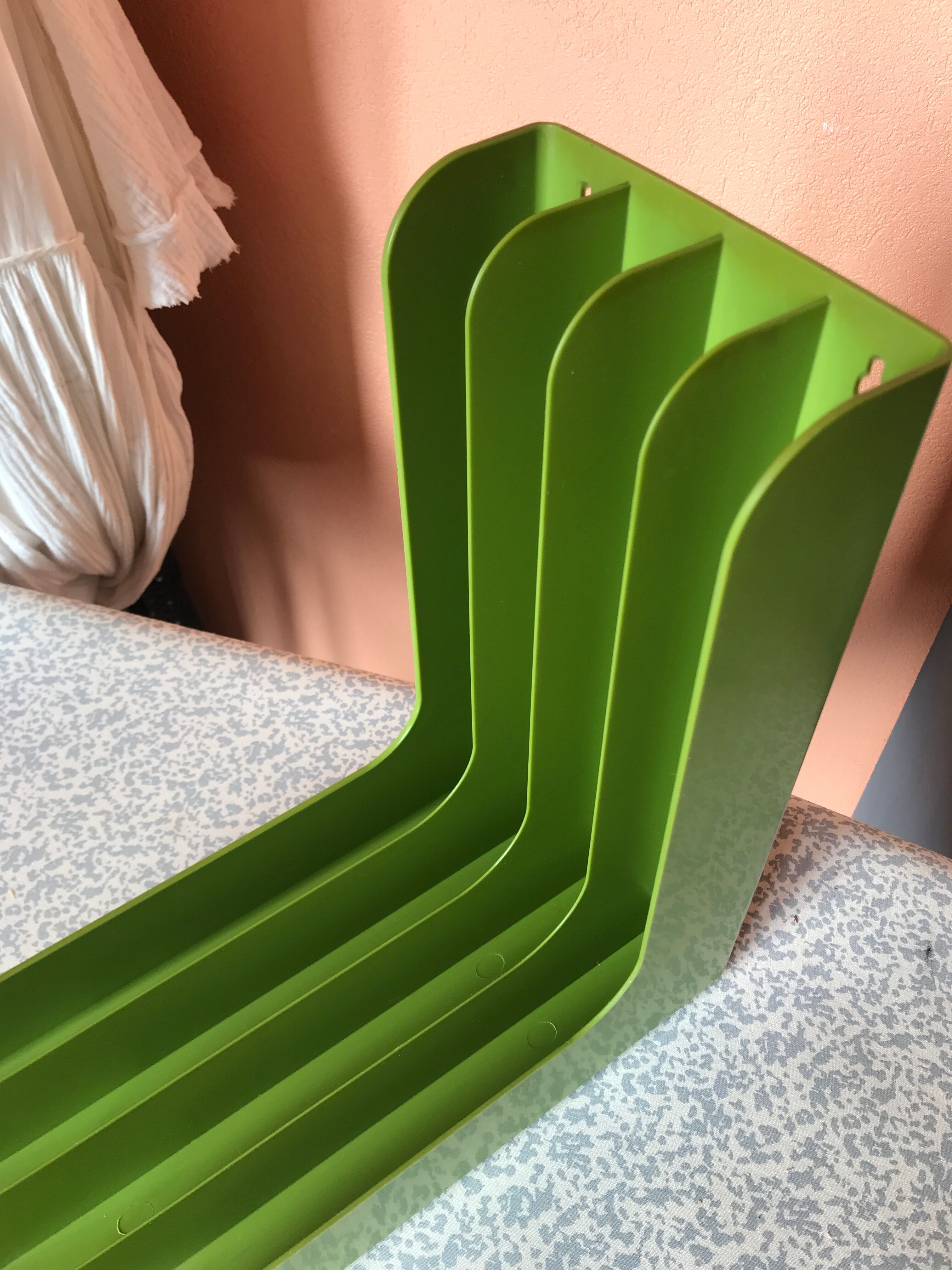 Vinyl support storage 70s Discofoon olive green