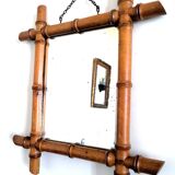 Bamboo barber mirror 42 cm, circa 1940