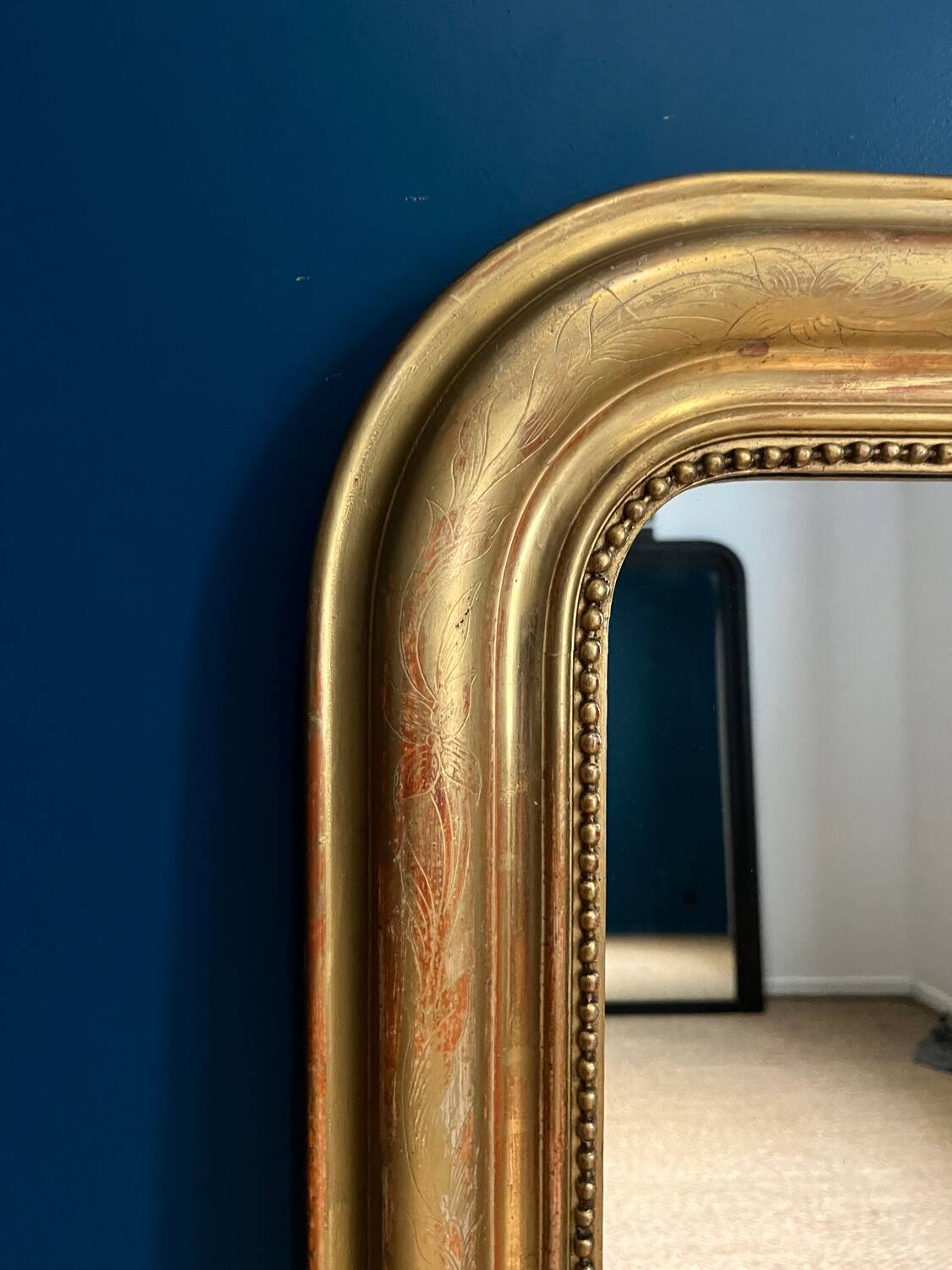 Louis-Philippe beaded mirror 125.5cm/83cm