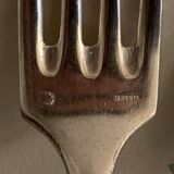 Set 4 fourchettes en métal argenté modèle Baguette