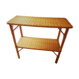 Rattan console table