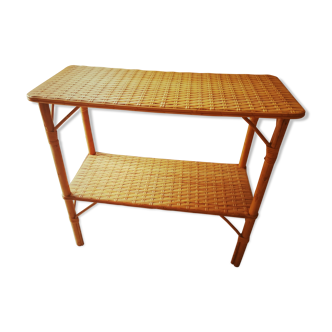 Rattan console table