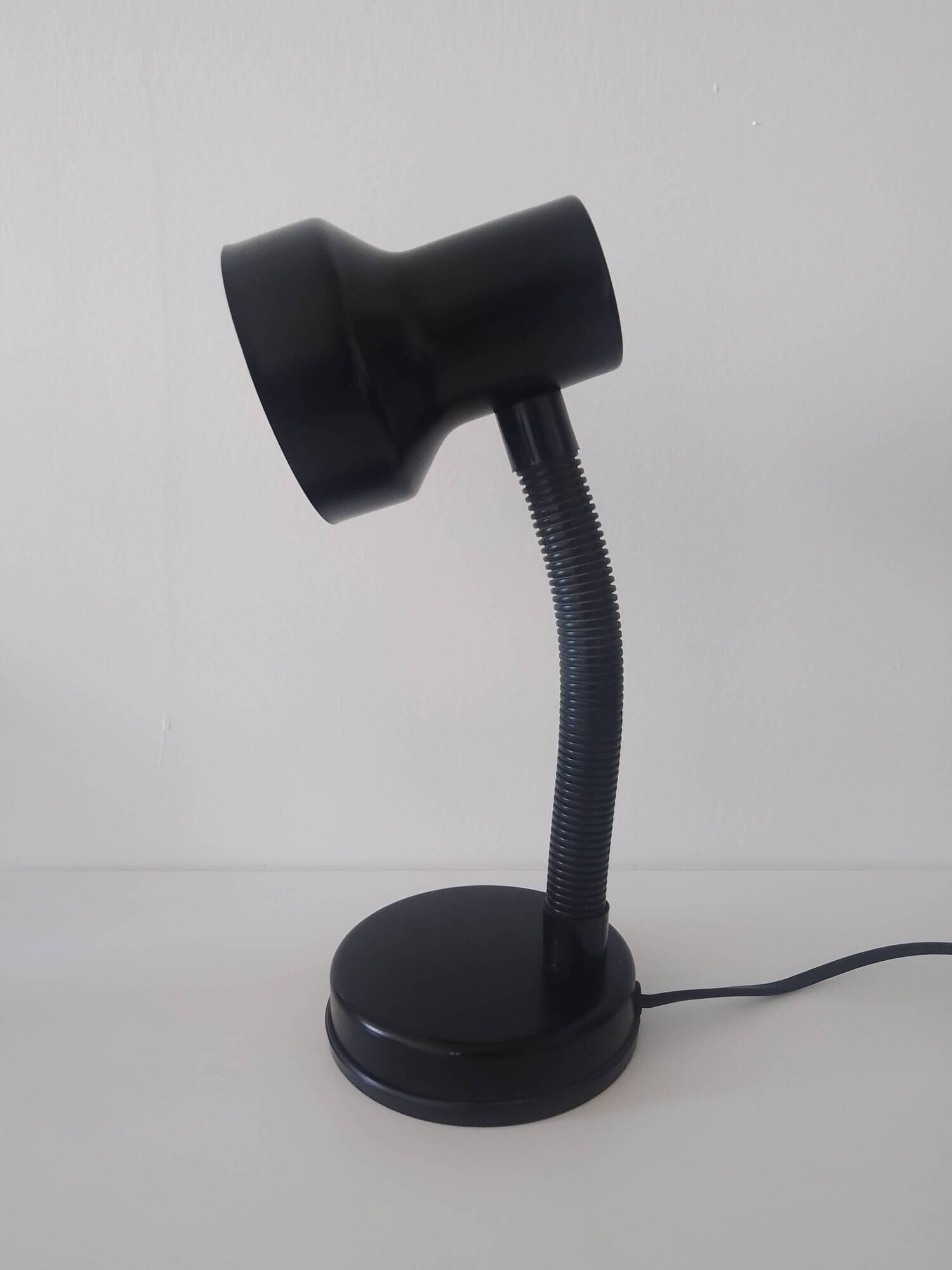 Brama desk lamp black metal flexible arm Italy vintage 70s