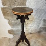 Antique pedestal table in blackened wood – circa 1900