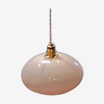 Suspension / walker old opaline pink pale globe spirit night light 1930 Art Deco TBE