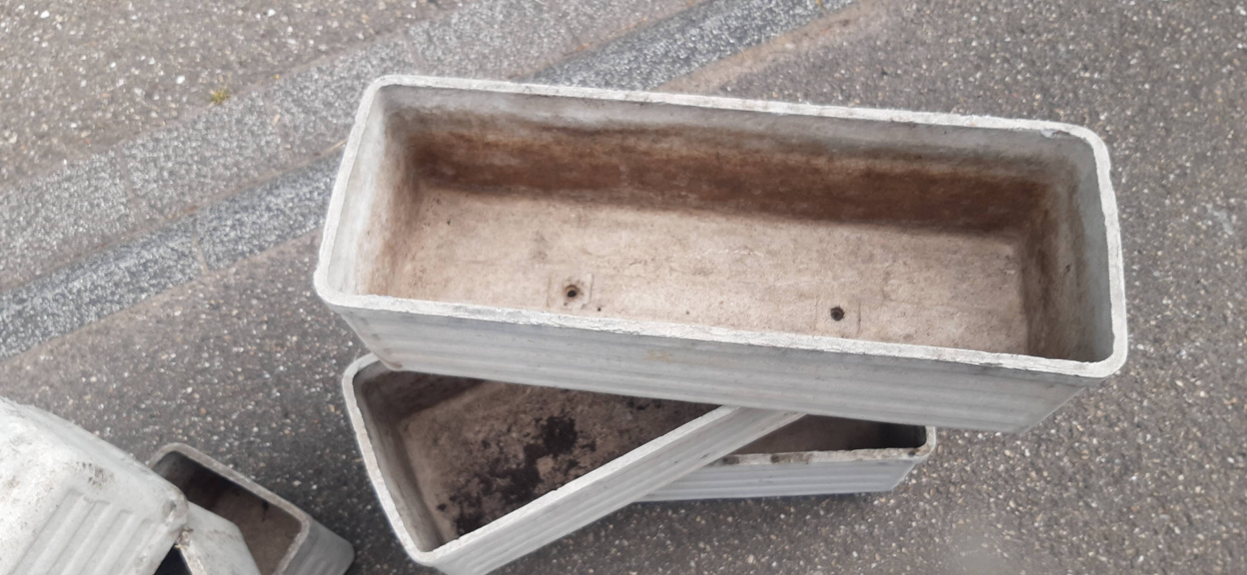 Set of 6 modernist planters
