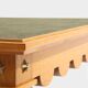 Maxime Old game table oak brass green suede around 1940