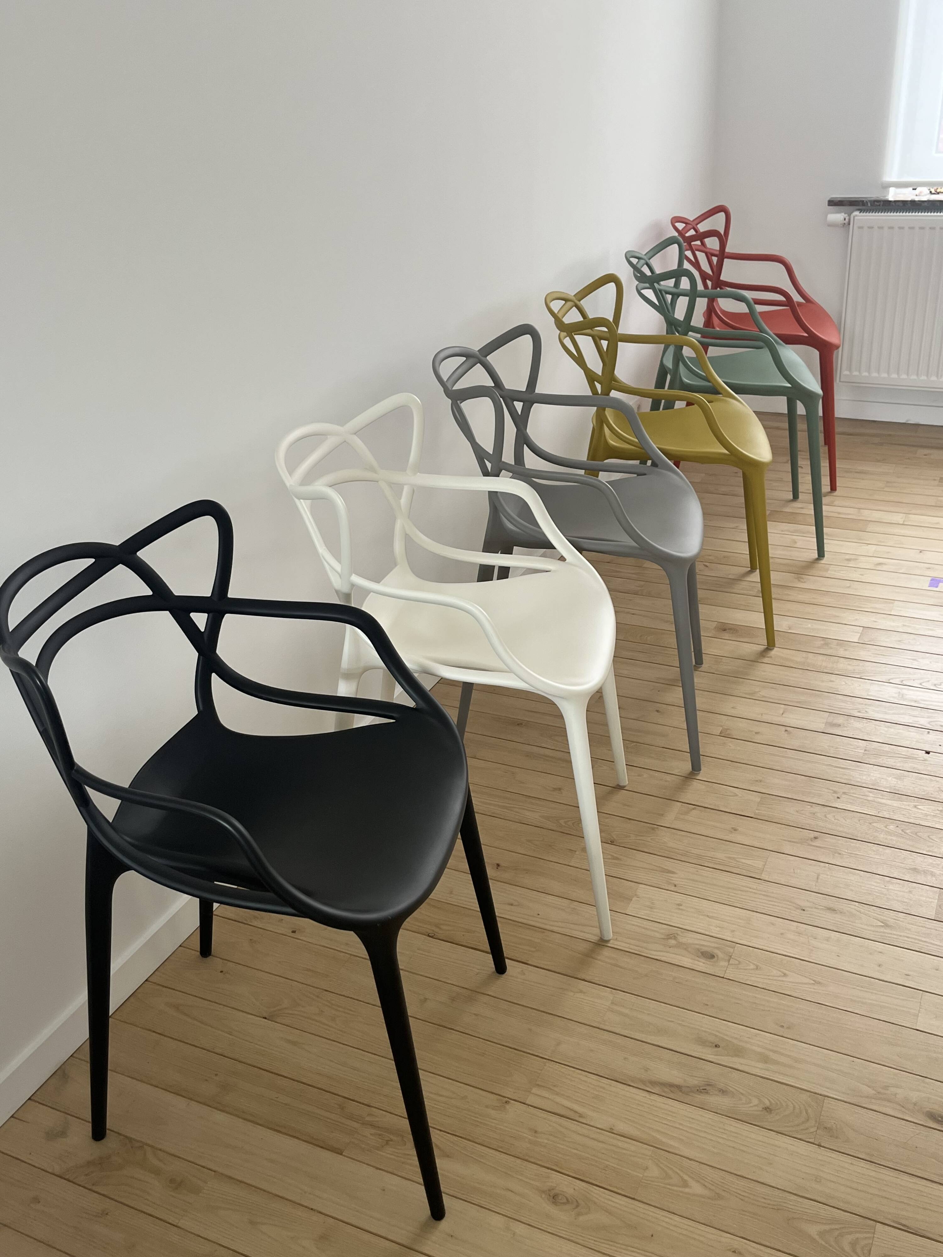 6 kartell masters chairs