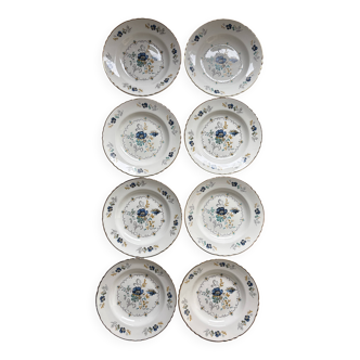 8 Assiettes creuses Moulin des Loups