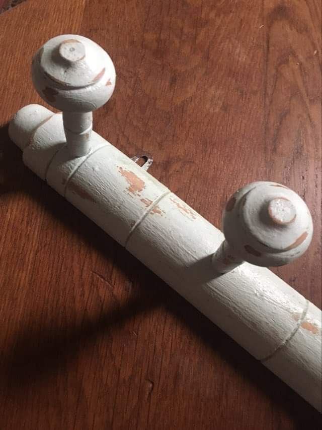 Coat rack bamboo patinated celadon green