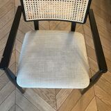 Dining chair in canage and fabric