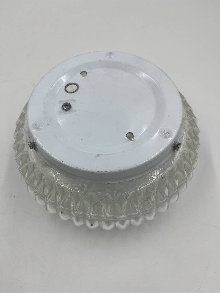 Molded glass ceiling light with relief