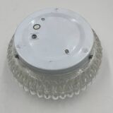 Molded glass ceiling light with relief