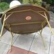 Round table Lafuma folding and adjustable in height / vintage years 60-70s