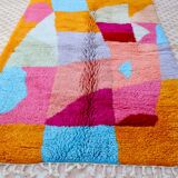 Contemporary high-quality multicoloured Azilal Berber rug - 246 x 153 cm