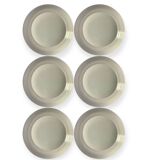 6 vintage floral soup plates – Souvirel France 1970s