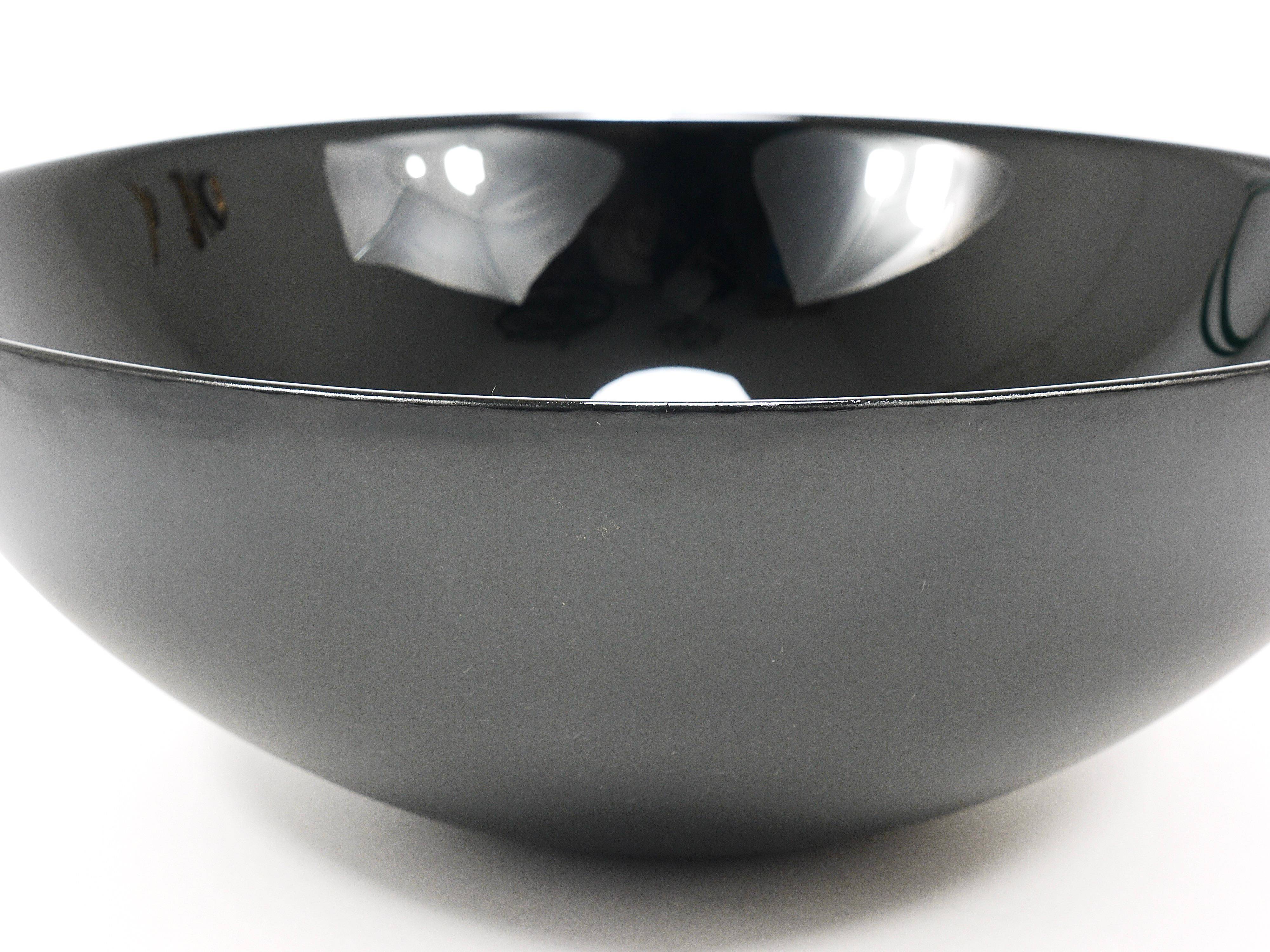 Grand Bol Centre Noir Riedel x Mesa Design, Post-Modernism Italy, 1980