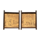 Set of two antique framed gobelins from France from the 19th century