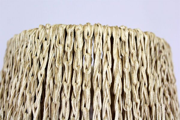 Lampadaire fusée de l'ère spatiale avec cordon tressé, ancienne Tchécoslovaquie, années 1960