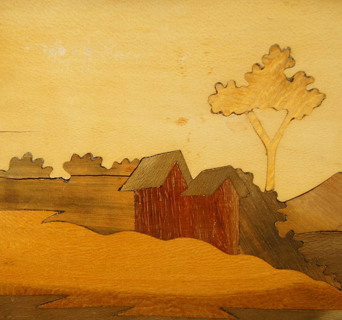 Madagascar wood marquetry tray