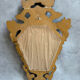 Antique golden cornucopia mirror from the 1950s, France.