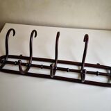 Vintage wooden wall coat rack