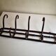 Vintage wooden wall coat rack