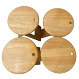 Set of 4 Roger Tallon TS folding stools Sentou Edition 1979