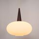 Suspension opaline Louis Kalff pour Philips 1960