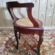 Fauteuil de bureau canné de style Louis XV - Transition