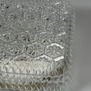 1960s 1970s Ceiling Lamp Flush Mount in Glass & Metal Space Age Design