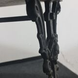 Vintage cast iron and stone garden table
