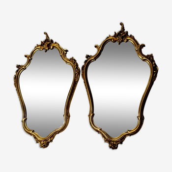 Paire de miroirs de style rocaille 54x85 cm