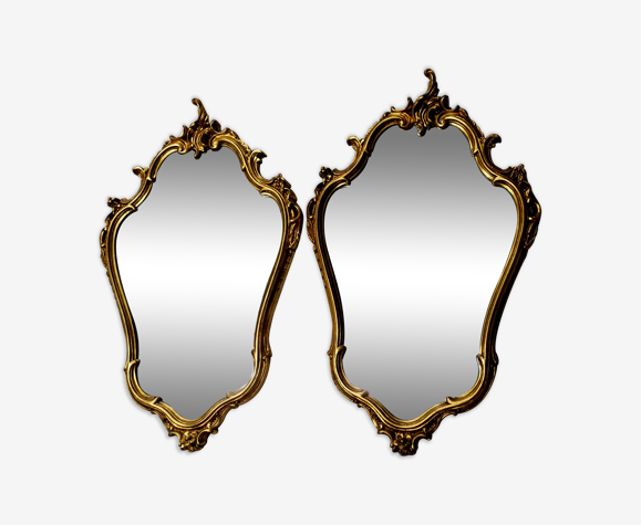 Paire de miroirs de style rocaille 54x85 cm