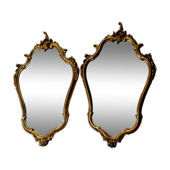 Paire de miroirs de style rocaille 54x85 cm