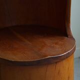 Hand-carved primitive chair made from pine logs, modern Swedish, Wabi Sabi, 1960s.