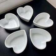 5 Ramequins Cordon Bleu porcelaine blanche