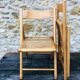 Set of 2 vintage folding chairs, rattan cane for Habitat, circa 70/80